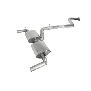 Focus 2 RS & ST Bull-X valved Auspuffanlage ab Kat